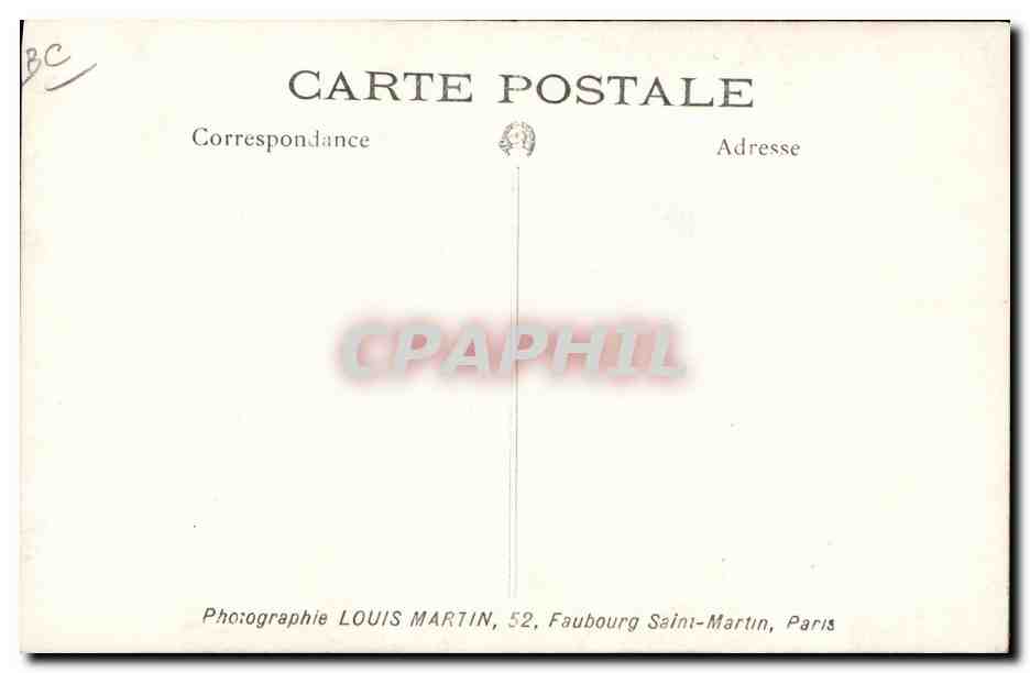 Les Frères Helder — photographie de deux hommes en costume de scène — Louis Martin, 52, Faubourg Saint-Martin, Paris — Verso