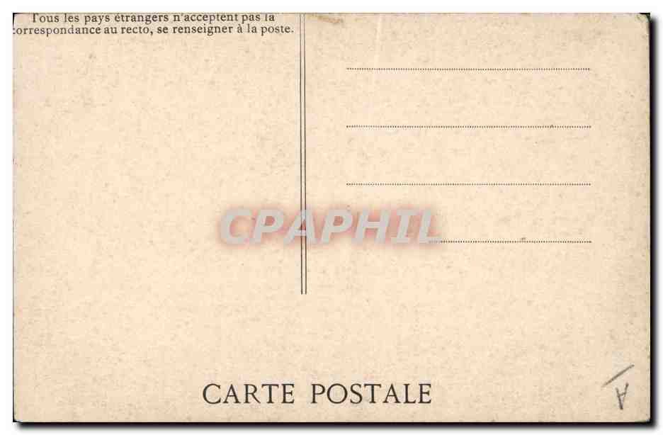 CPA Folklore Bretagne Environs de Concarneau Le vieil aveugle  — Verso
