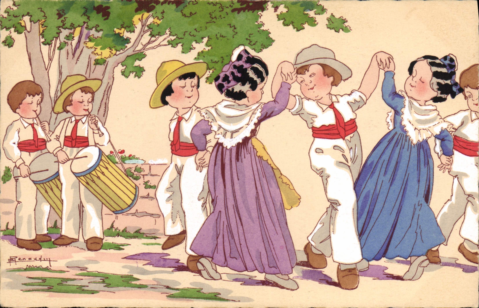 CPA Folklore Danse 