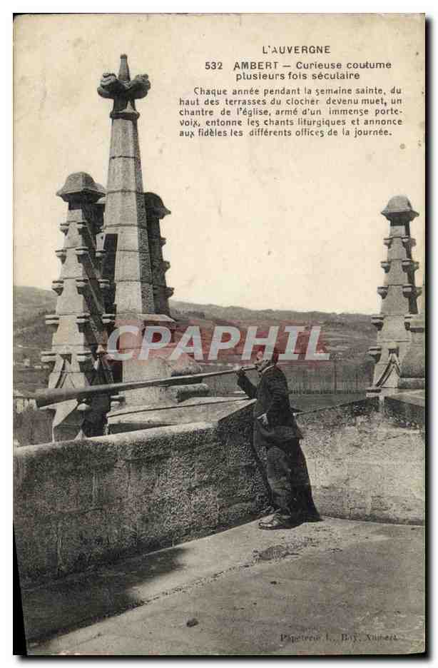 CPA Folklore Auvergne Ambert Curieuse coutume plusieurs fois seculaire 