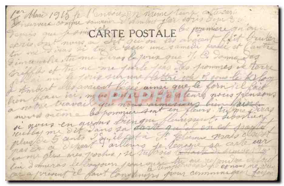 CPA Folklore Auvergne Ambert Curieuse coutume plusieurs fois seculaire  — Verso
