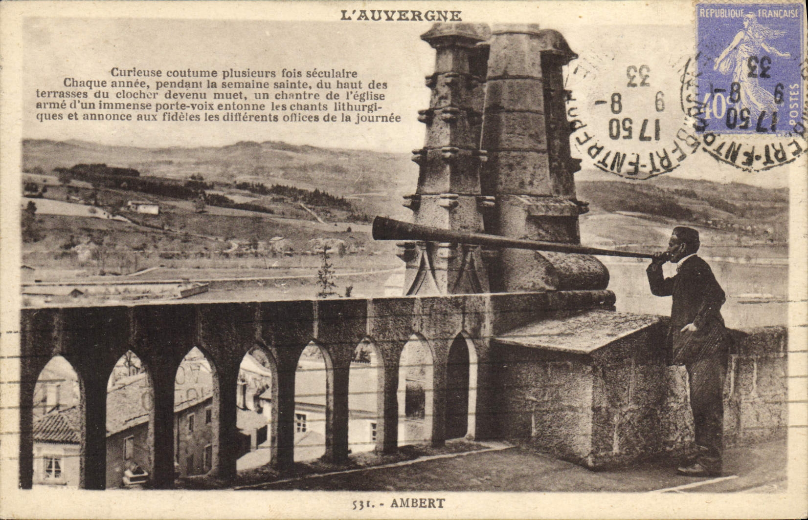 CPA Folklore Auvergne Ambert 