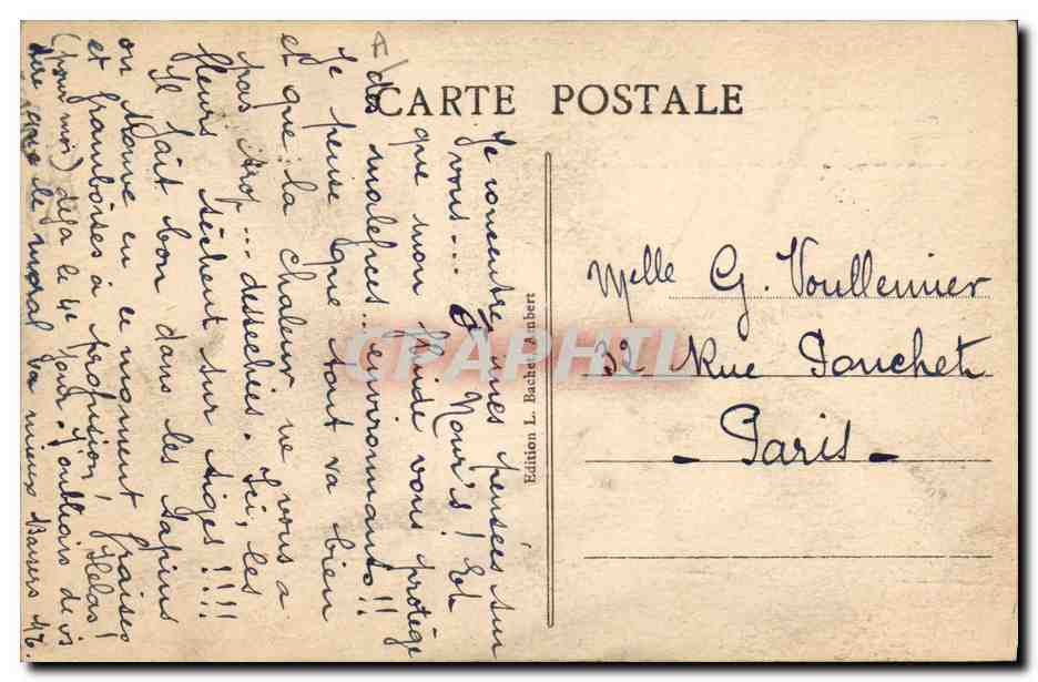 CPA Folklore Auvergne Ambert  — Verso