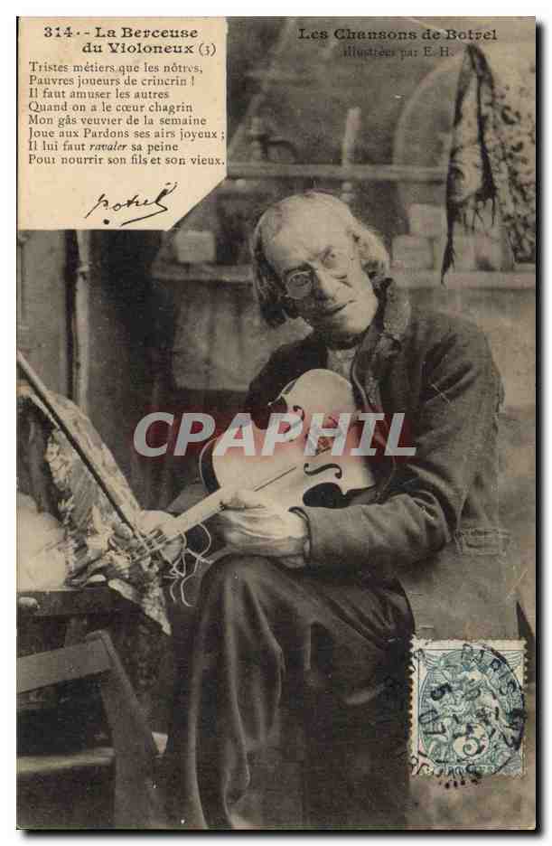 CPA Folklore La berceuse du violoneux Violon 