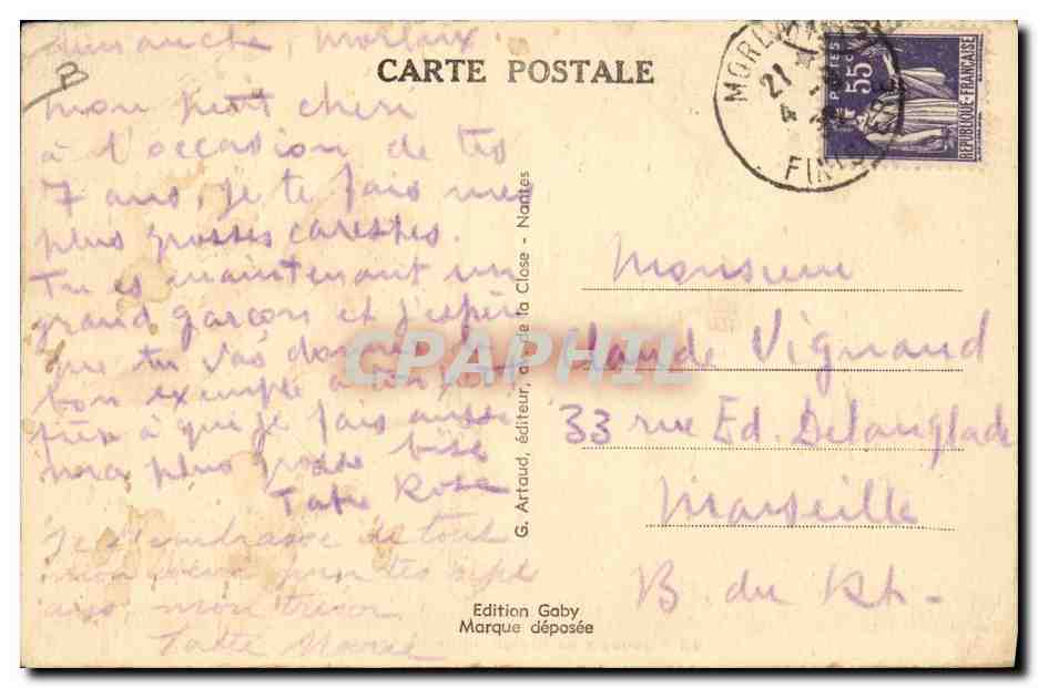 CPA Folklore Bretagne Joueurs de Biniou ou de Bombarde  — Verso