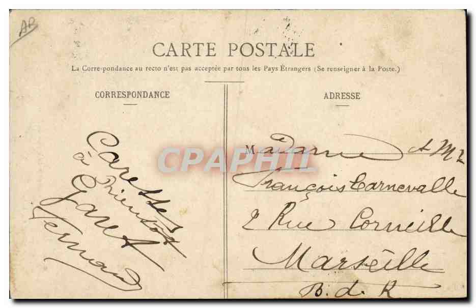CPA Folklore Joueurs de Biniou en Bretagne  — Verso