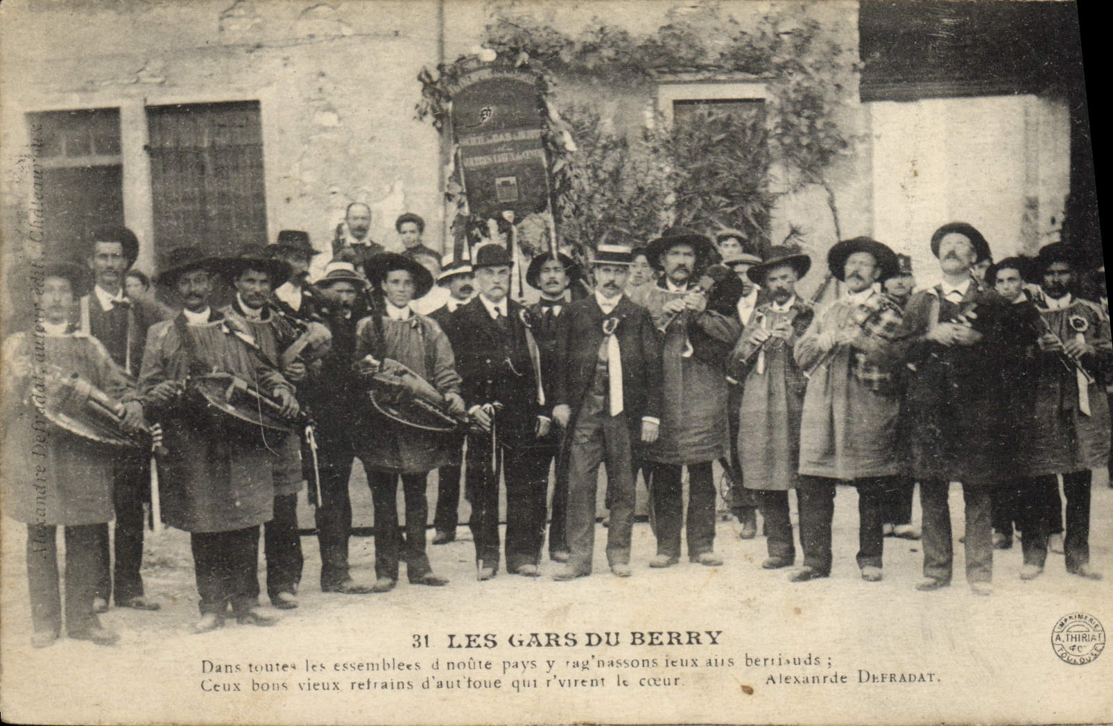 CPA Folklore Les gars du Berry 