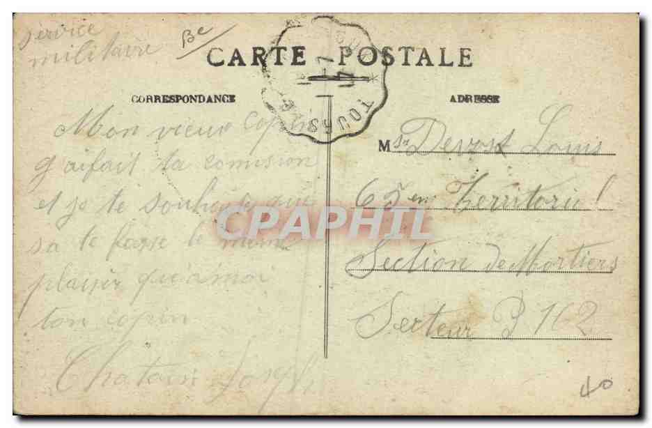 CPA Folklore Les gars du Berry  — Verso