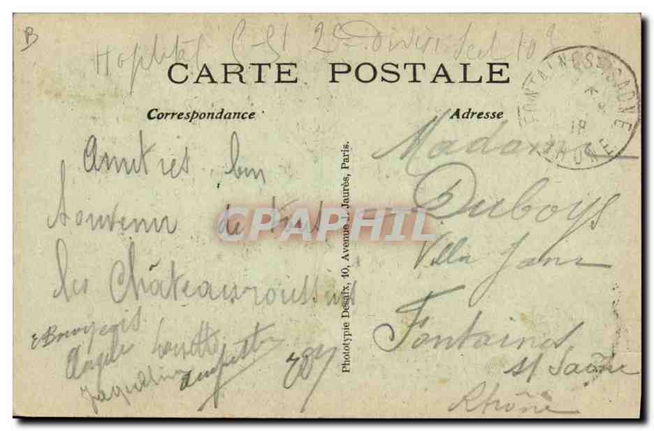 CPA Folklore Au pays du Berry Le Vielleux  — Verso