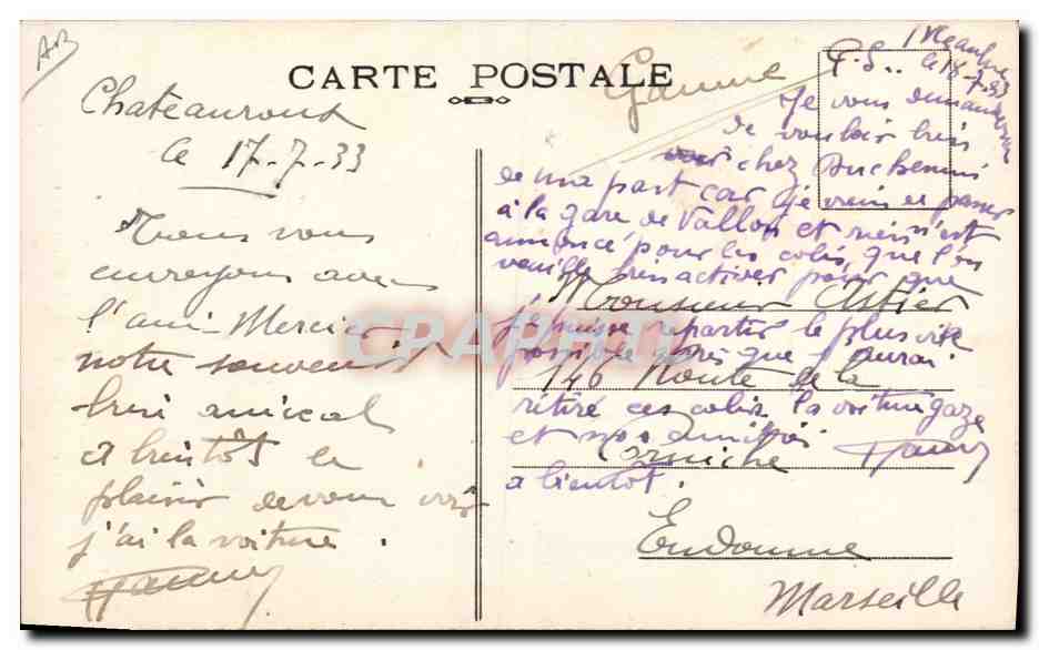 CPA Folklore Les chansons de Jean Rameau illustrees Artiste Vielleux Berrichon  — Verso