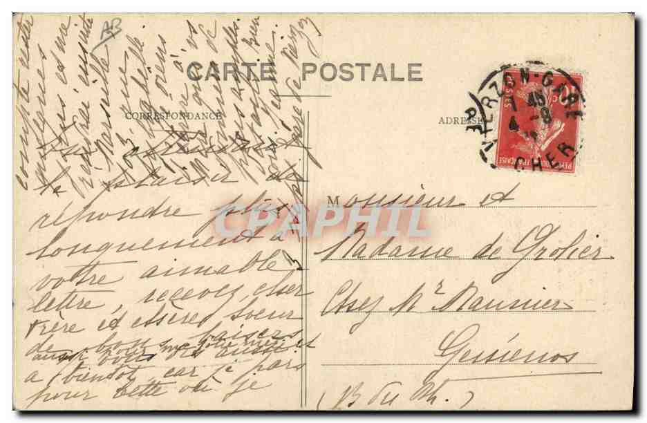 CPA Folklore Les maitres sonneurs du Berry  — Verso