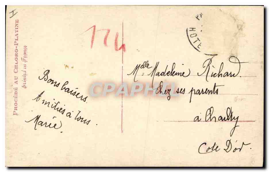 CPA Femme Le loup et l'agneau  — Rückseite