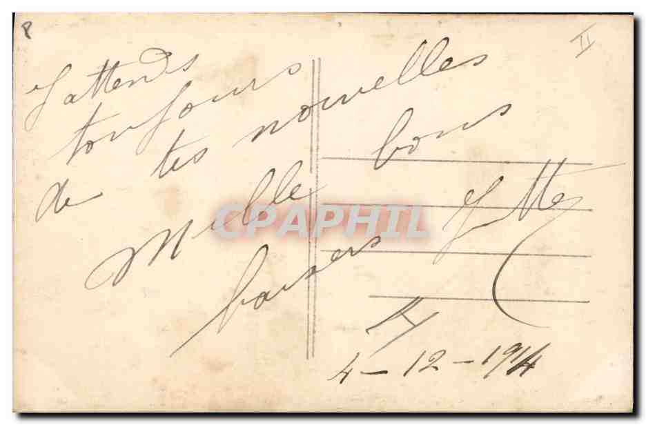 CPA Militaria General Joffre  — Verso