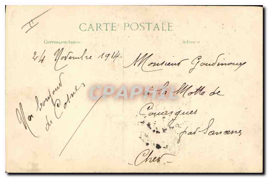 CPA Militaria General Joffre  — Verso