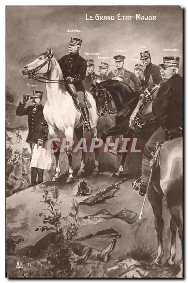 CPA Militaria Le Grand Etat Major Joffre 