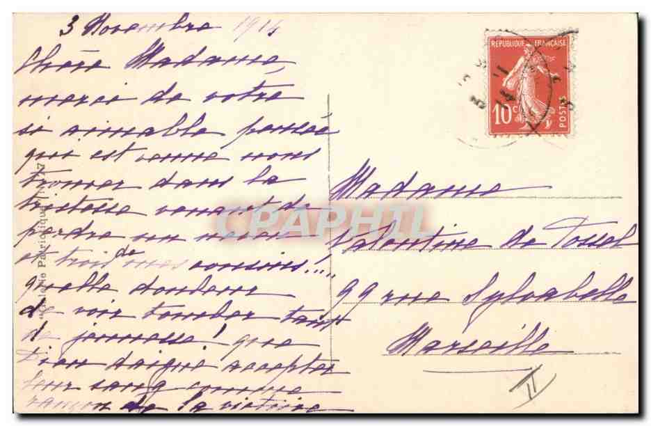 CPA Militaria Le Grand Etat Major Joffre  — Rückseite