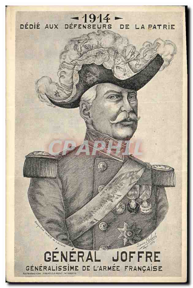 Général Joffre — 1914 — dédié aux défenseurs de la patrie — gravure de L. Robach