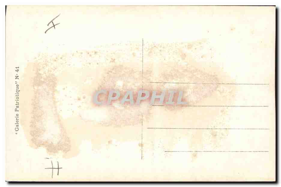 CPA Militaria General Foch Grand Officier de la legion d'honneur  — Verso