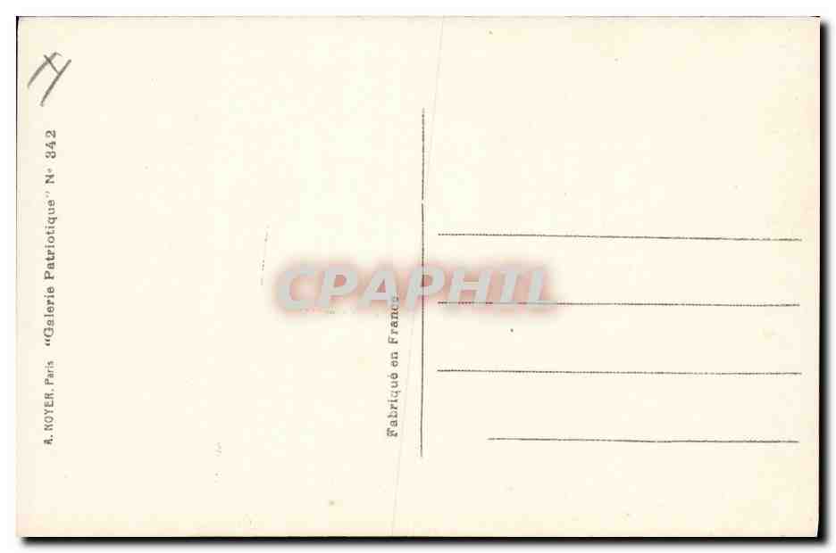 CPA Militaria Sous les yeux du Grand Chef Foch  — Rückseite