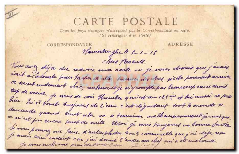 CPA Militaria General Foch  — Verso