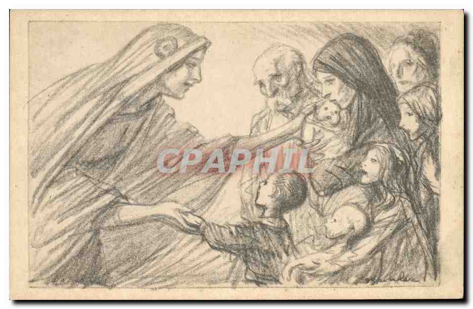 CPA Militaria Femme Secours National 