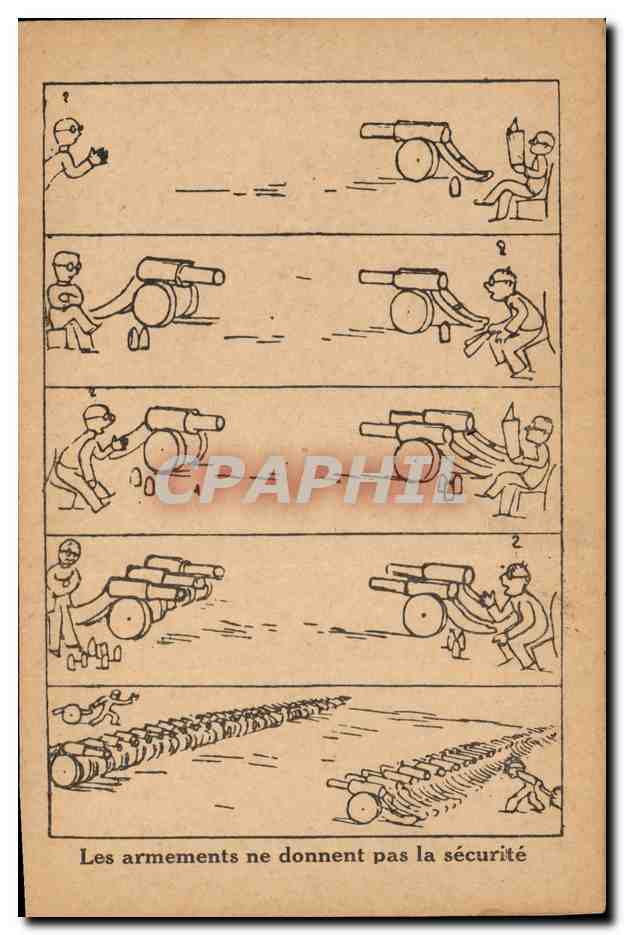 CPA Militaria Les armements ne donnent pas la securite 