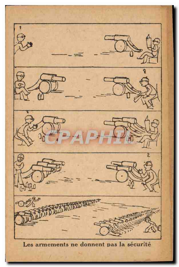 CPA Militaria Les armements ne donnent pas la securite 