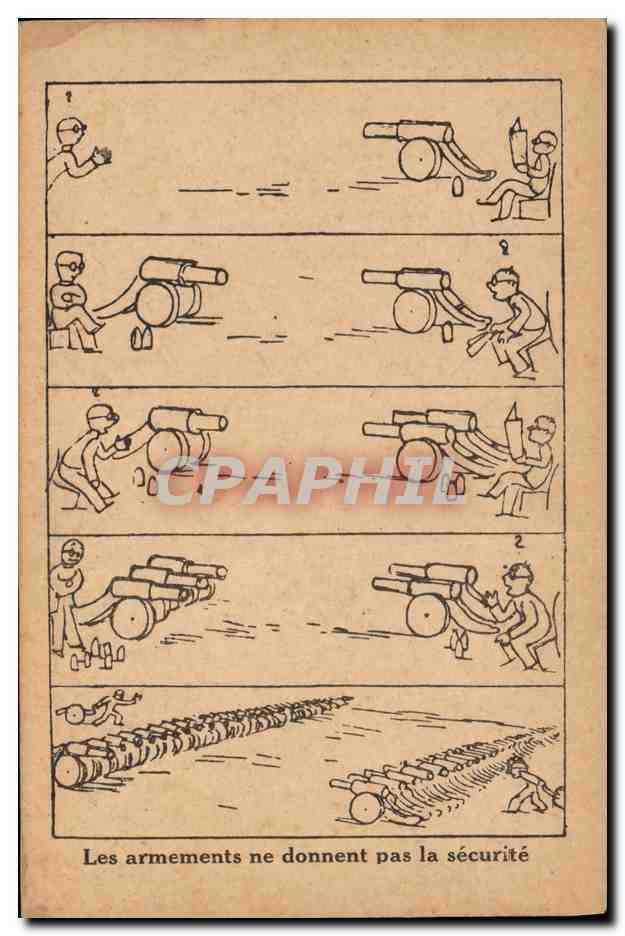 CPA Militaria Les armements ne donnent pas la securite 