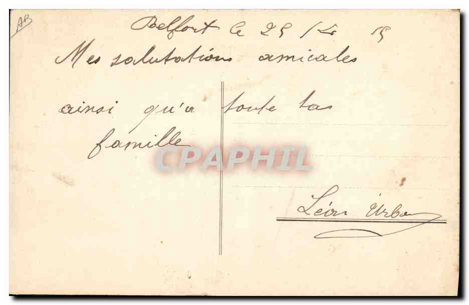 CPA Militaria Nos troupes en campagne Artillerie montee Ouverture du feu  — Rückseite