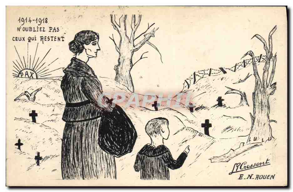 CPA Militaria 1914 1918 N'oubliez pas ceux qui restent 