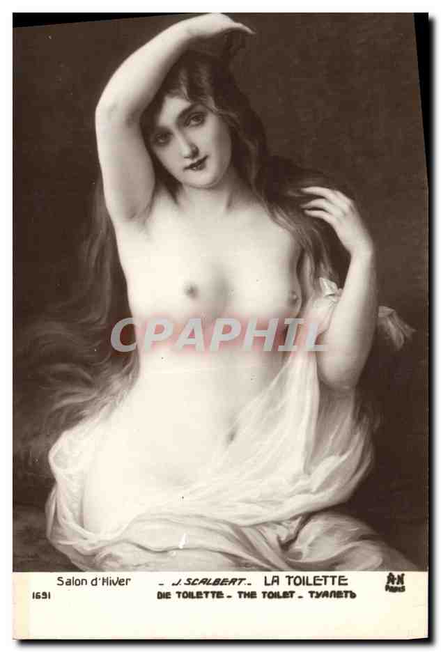 CPA Erotique Salon d'hiver Scalbert La toilette 