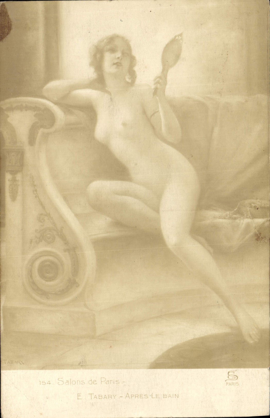 CPA Erotique Salons de Paris Tabary Apres le bain 