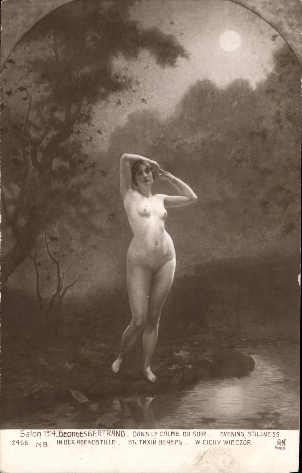 CPA Erotique Salon 1914 Georges Bertrand dans le calme du soir 