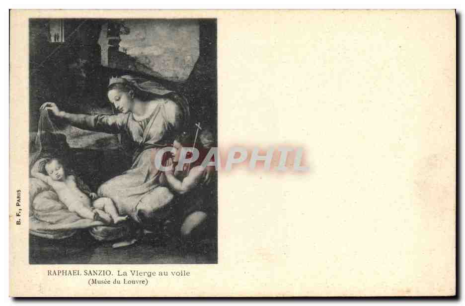CPA Raphael Sanzio La vierge au voile Musee du Louvre 