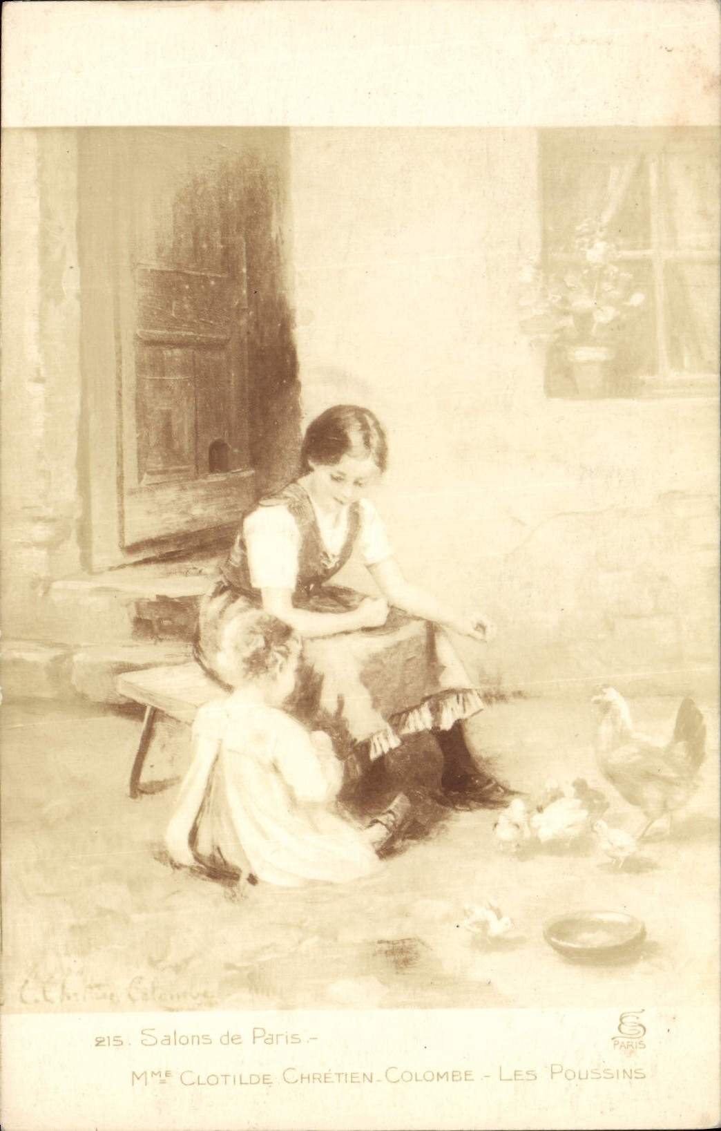 Les Poussins — Mme Clotilde Chrétien-Colombe — Salons de Paris, n°215
