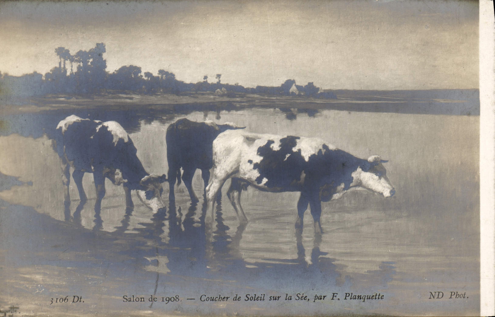 CPA Salon de 1908 Coucher de soleil sur la See par Planquette 
