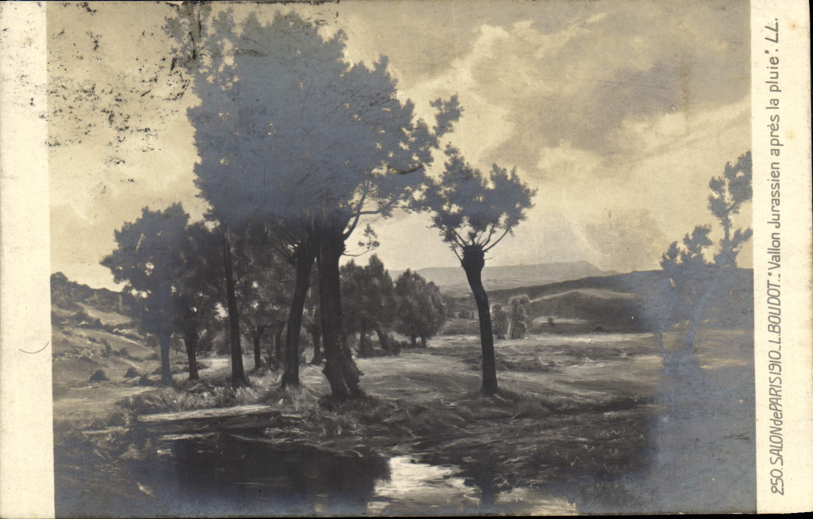 CPA Salon de Paris 1910 Boudot Vallon Jurassien apres la pluie 