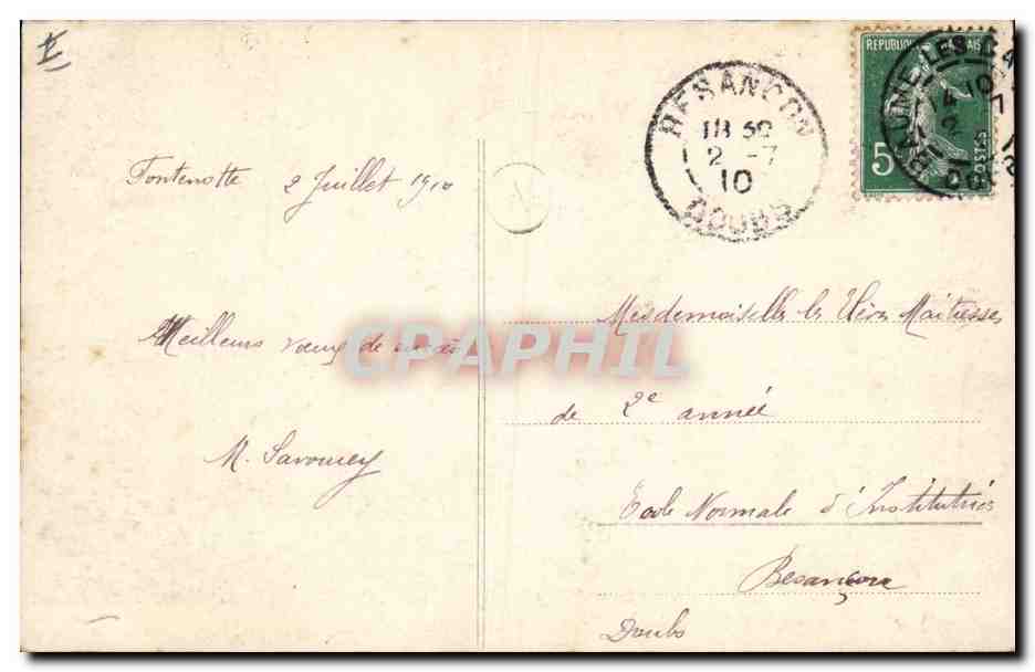 CPA Salon de Paris 1910 Boudot Vallon Jurassien apres la pluie  — Verso