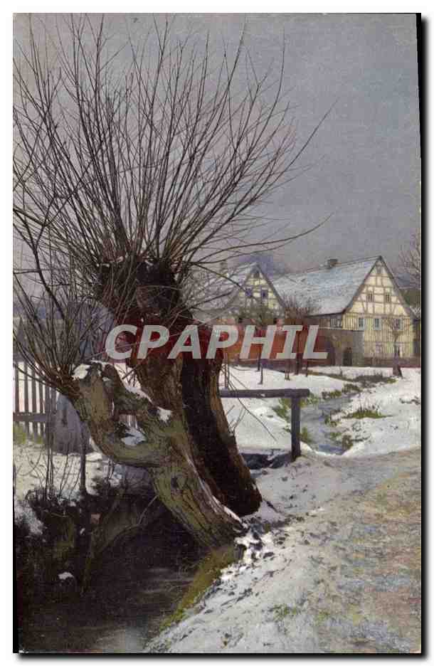 CPA Maisons sous la neige 