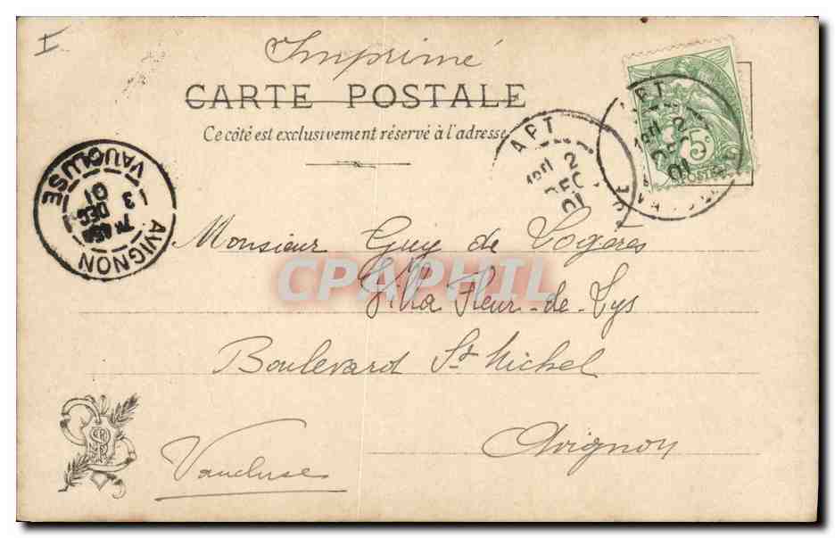 CPA Salon 1901 Perboyre L'espion  — Verso