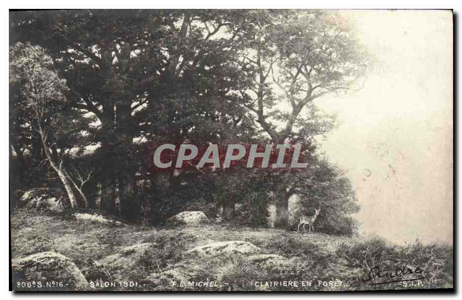 CPA Salon 1901 Michel Clairiere en foret Biche 