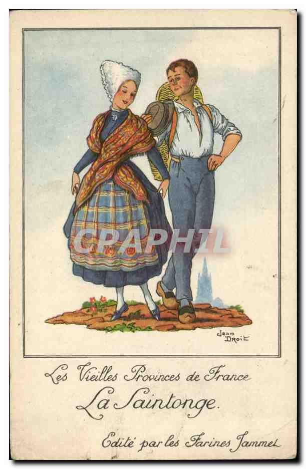 CPA Folklore La Saintonge Farines Jammet 