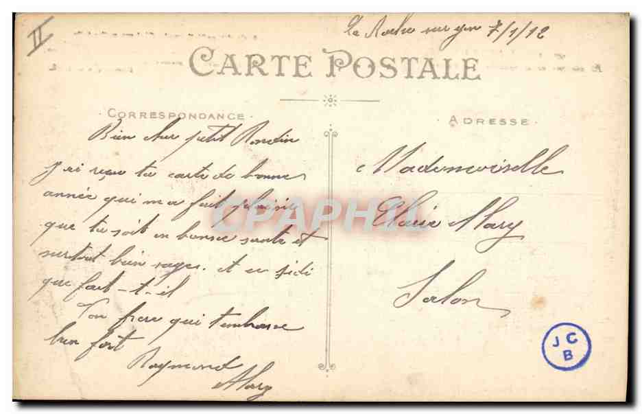 CPA Folklore Confidences  — Verso