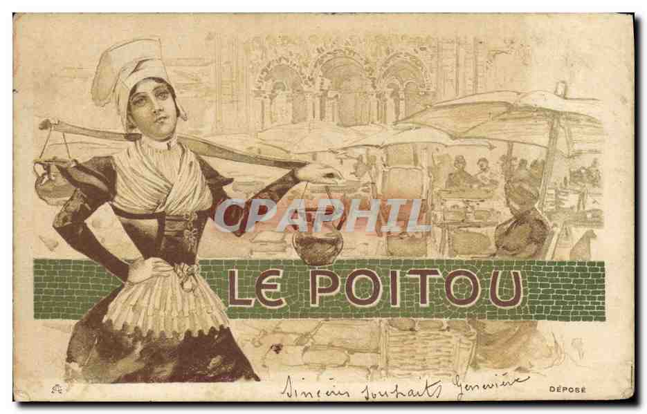 CPA Folklore Le Poitou 