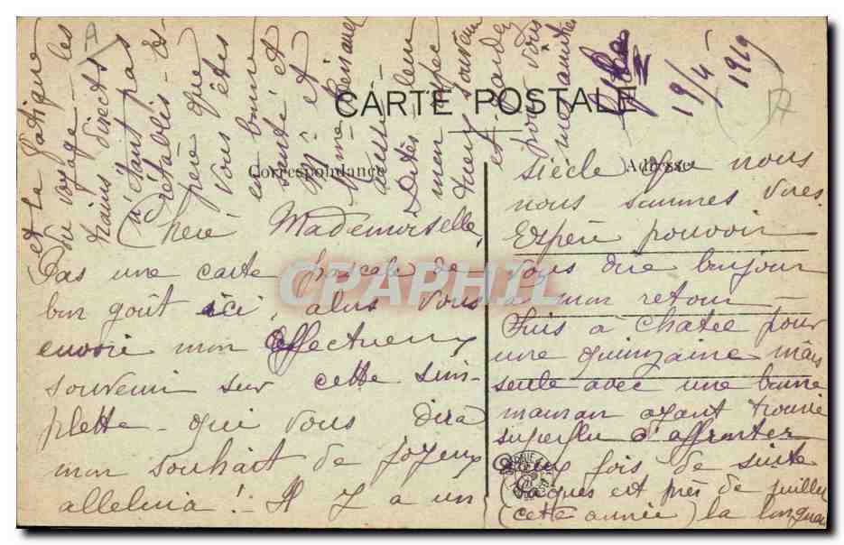 CPA Folklore Type de Chatelaillonnaise Ane Mule Femme  — Verso