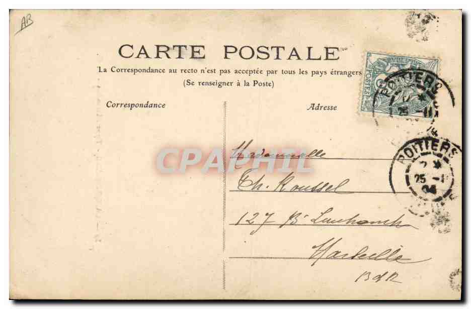 CPA Folklore La Rochelle Types Marandais  — Verso
