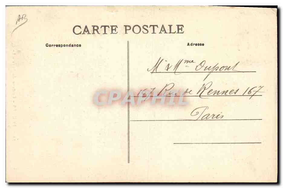 CPA Folklore Fouras Costumes du pays  — Verso