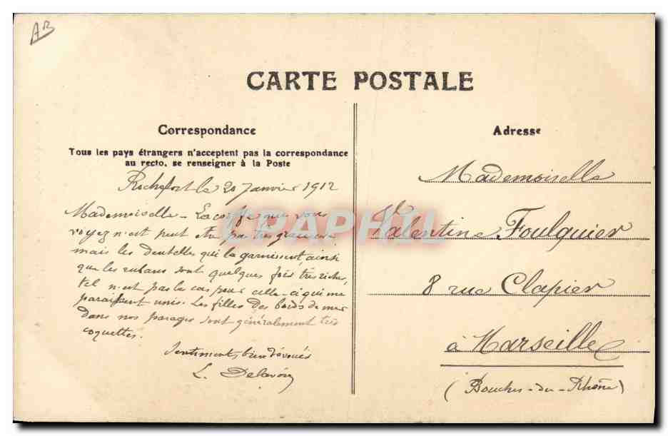 CPA Folklore Fouras Costume du pays  — Verso