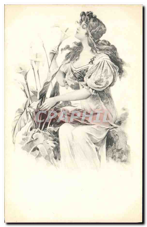 CPA Fantaisie Illustrateur Femme 