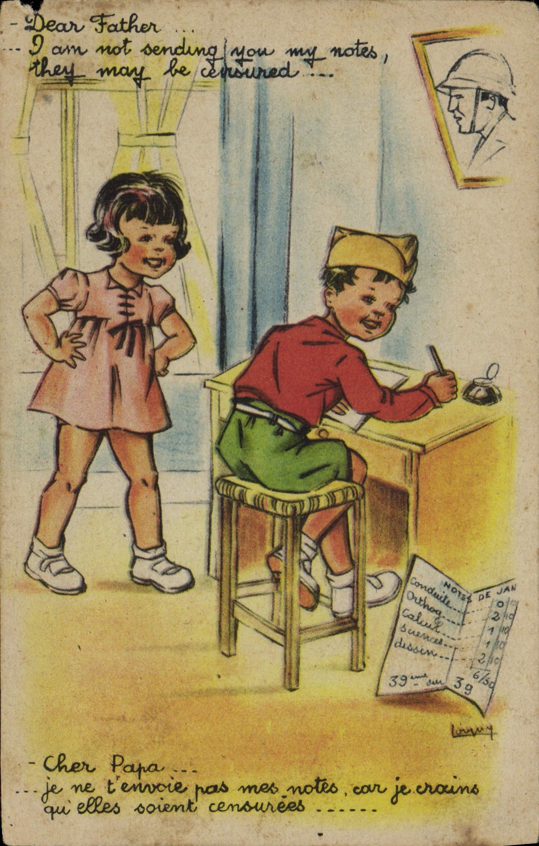CPA Fantaisie Illustrateur Enfants Militaria 